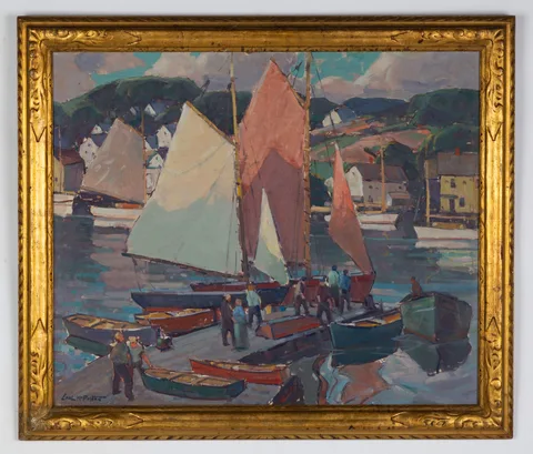 Carl W. Peters, The Red Sail, Oil on canvas
