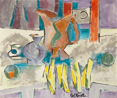 Karl Knaths, Brown Pitcher, 1963, Oil on canvas