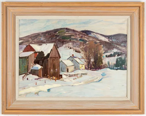 Winter Landscape by Aldro Thompson Hibbard, Oil on canvas, sold Mar 2024