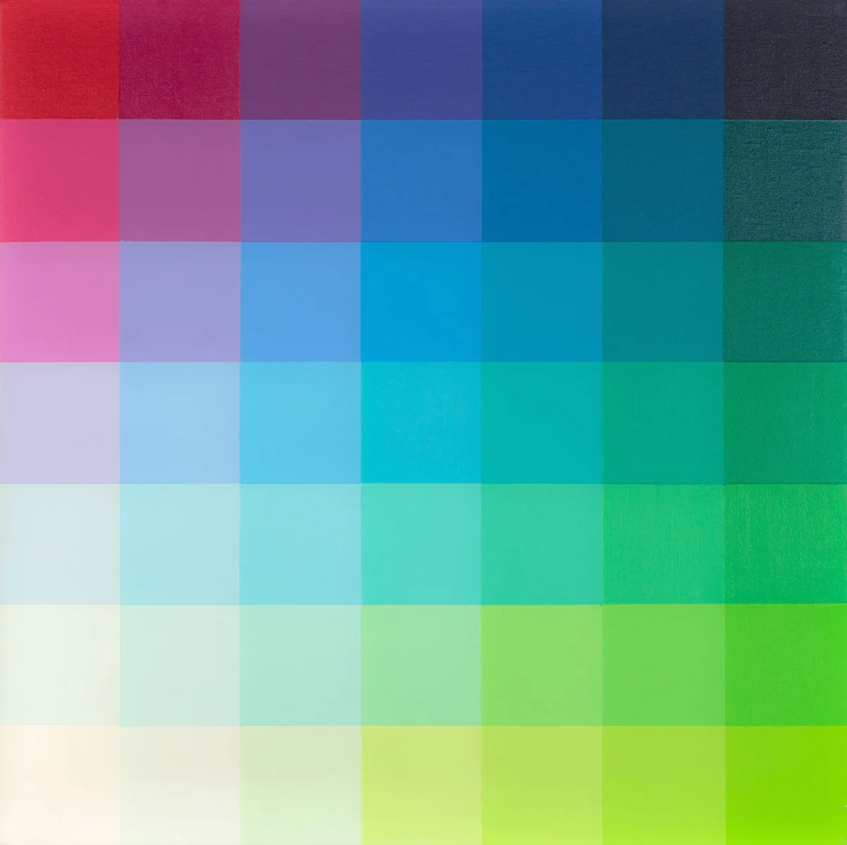 Study for Untitled 75-16 by Robert Swain, acrylic on canvas, sold Sep 2021