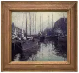 Wilson Henry Irvine, Long Wharf and Tea Wharf, Boston Harbor