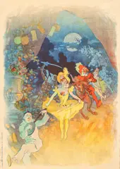 Jules Chéret, Musée Grévin: Théâtre Les Fantoches, Lithographic Poster in Colors on Paper, Before Text