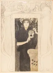 Gustav Klimt, Tragödie (Tragedy) Plate No. 66, For Allegorien. Neue Folge, 1897-1900, Collotype on Paper
