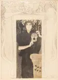 Gustav Klimt, Tragödie (Tragedy) Plate No. 66, For Allegorien. Neue Folge