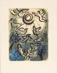 Marc Chagall, Creation, from the Bible, Lithograph in Colors on Wove Paper