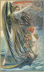 Carlos Schwabe, La Mort from Les Fleurs Du Mal, Gouache, Ink and Watercolour over Pencil Outlines, on Watermarked Paper