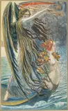 Carlos Schwabe, La Mort from Les Fleurs Du Mal, Gouache, Ink and Watercolour over Pencil Outlines, on Watermarked Paper