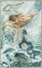 Carlos Schwabe, Spleen Et Ideal from Les Fleurs Du Mal, Gouache, Ink and Watercolour over Pencil Outlines, on Watermarked Paper