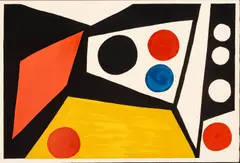 Alexander Calder, Composition with Circles, 1971, Lithograph in colors on wove paper