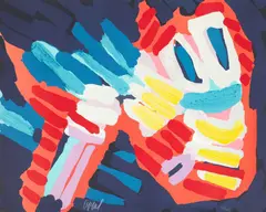 Karel Appel, Untitled (Sleepy Bird), 1979, Lithograph in Colors on Wove Paper