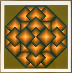 Oktogon V by Jurgen Peters, 1974, Serigraph on Paper, sold Sep 2026