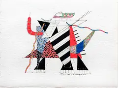 Charles McGee, Untitled (Abstract Composition), Mixed Media on Paper