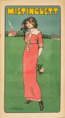 Daniel de Losques, Mistinguett, circa 1911, Lithograph Poster in Colors