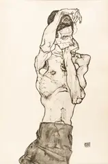 Egon Schiele, Zeichnungen - Egon Schiele: One Plate, 1917, Collotype on Paper (after Original Drawing)