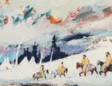Earl Biss, High Mountain Camp Ground, 1988, Serigraph on Paper