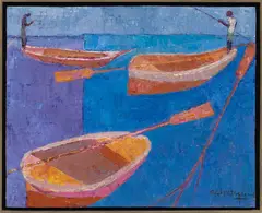 Calixte Henry, Bois Fouillé On The Waters, Oil on Board