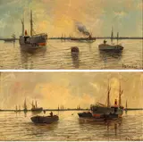 Ed Knight, Near Blackwall, Near Rotherhithe, Oil on Canvas