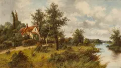 Octavius Clark, A Hampshire River, circa 1900-10, Oil on Canvas