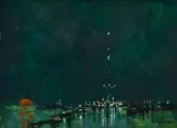 Richard Floresheim, Beacons, Oil on Board, Ca.