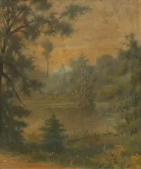 Willard Nash, Wetlands Landscape, 1933, Oil on Canvas