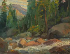 Charles C. Svendsen, Big Thompson Canyon, Colorado, Oil on Board