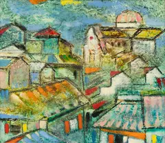 Lazzaro Donati, Basilica Di Santo Spirito, Florence, circa 1970, Oil on Panel