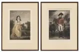 Sir William Beechey, Hand Colored Engravings, on Paper 'The Most Gracious Majesty King George the Third; the Most Gracious Ma