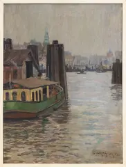 Wilhelm Lucas, View of Antwerp, 1913, Oil on Canvas