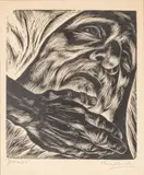 Isaac Friedlander, Jeremiah, circa 1940, Woodblock Print on Laid Paper