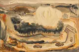 Ed J. Anthony, Sunday Afternoon, Watercolor on Paper, Ca.