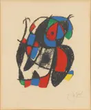 Untitled (from Lithographie II) by Joan Miró, 1975, Lithograph in Colors on Arches Paper, with Watermark, sold Jul 2026