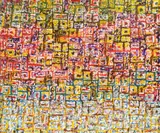 George Chann Aka Chen Yinpi, Untitled, circa 1968, Abstract Expressionist Oil on Masonite
