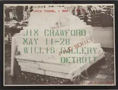 James Crawford, Willis Gallery Detroit Exhibition Poster, Lithographic Poster on Paper