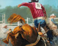 Charles Schridde, Rider #58, Oil on Canvas