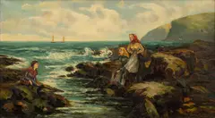 John Reid, Moulin Huet Guernsey, Oil on Canvas