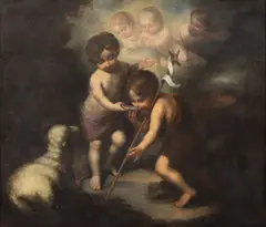 Bartolomé Esteban Murillo, The Infant Christ and Saint John the Baptist with a Shell, Oil on Canvas