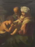 Simone Cantarini, The Holy Family with Saint John the Baptist, 1924, Oil on Canvas