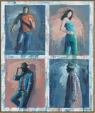 Bradley Jones, Four Figures, 1988, Oil on Canvas