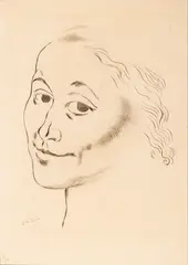 Giorgio de Chirico, Ritratto Di Maria Lani, 1929, Drypoint on Hand Made Chinese Paper