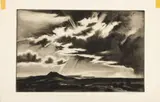 Gene Kloss, Clouds at Sunset, 1952, Etching and Aquatint, Pencil Signed