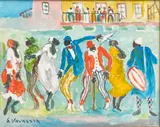 Eduardo Vernazza, Candombe, 1988, Oil on Canvas