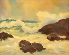 Stephan Chizmarik, Untitled, Oil on Canvas, Crashing Waves
