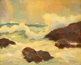 Stephan Chizmarik, Untitled, Oil on Canvas, Crashing Waves