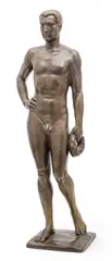 Ernst Seger, The Victor, Bronze Sculpture, Ca. 1930s