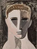 Harold Cohn, Untitled, 1956, Gouache on Paper, Bust of a Gentleman
