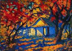 Eugene Chruscicki, Żelazowa Wola, Oil on Board