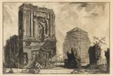 Giovanni Battista Piranesi, View of the Tomb of Piso Licinianus on the Appian Way, Etching on Wove Paper