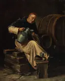 Alessandro Sani, Cellar Refrreshment, Oil on Canvas