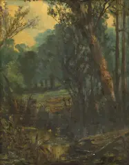 Robert Hopkin, Forest Glade, Oil on Canvasboard, Ca.