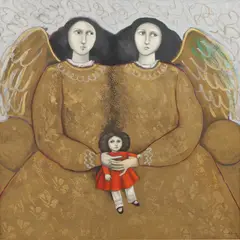Leticia Tarrago, Angeles in La Sala, circa 2005, Oil on Canvas